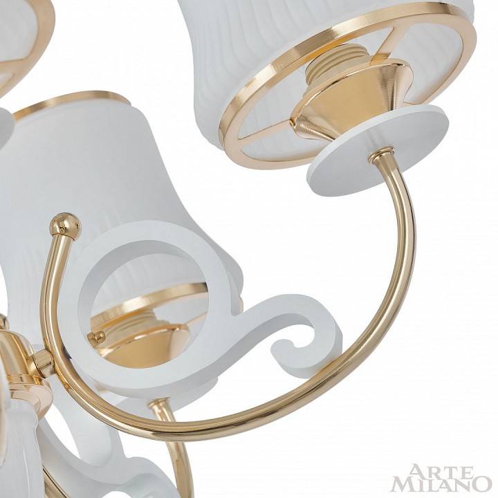 Подвесная люстра Arte Milano Florentia-1097 8 ламп 301097/8 Wh/Gd