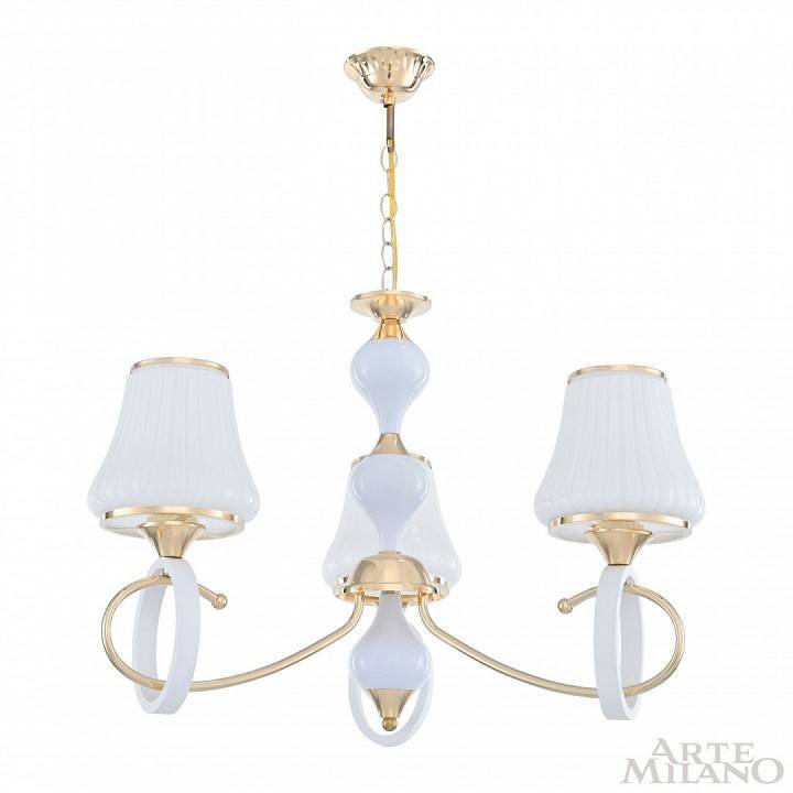 Подвесная люстра Arte Milano Florentia-2387 3 ламп 302387/3 Wh/Gd