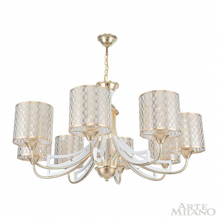 Подвесная люстра Arte Milano Florentia-3387 303387/8 Wh/Gd