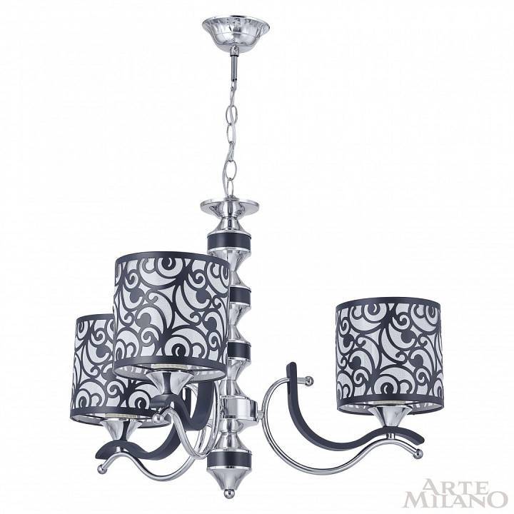 Подвесная люстра Arte Milano Florentia-4957 3 ламп 304957/3 Bk/Ni