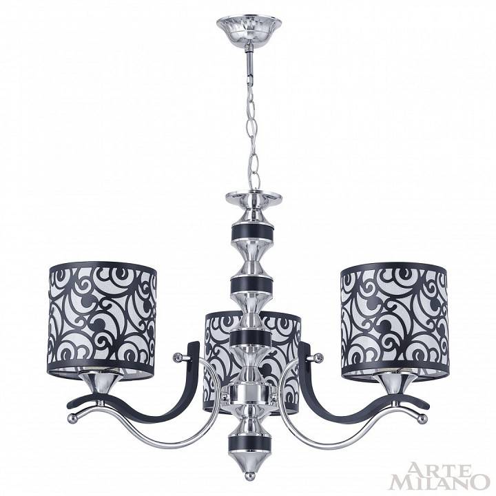 Подвесная люстра Arte Milano Florentia-4957 3 ламп 304957/3 Bk/Ni