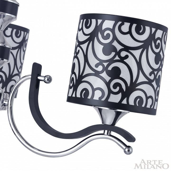 Подвесная люстра Arte Milano Florentia-4957 3 ламп 304957/3 Bk/Ni