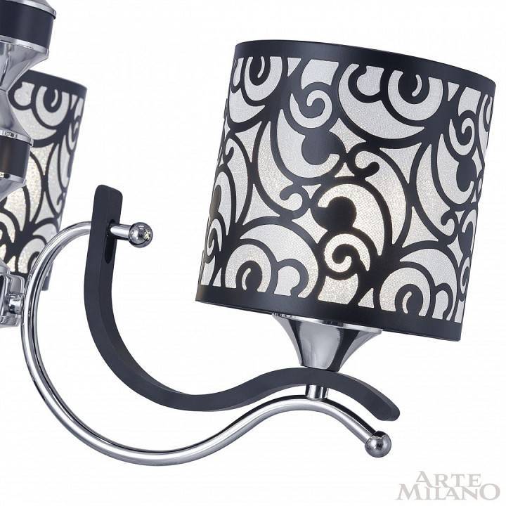 Подвесная люстра Arte Milano Florentia-4957 3 ламп 304957/3 Bk/Ni