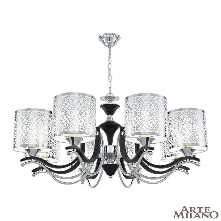 Подвесная люстра Arte Milano Florentia-6787 8 ламп 306787/8 Bk/Ni