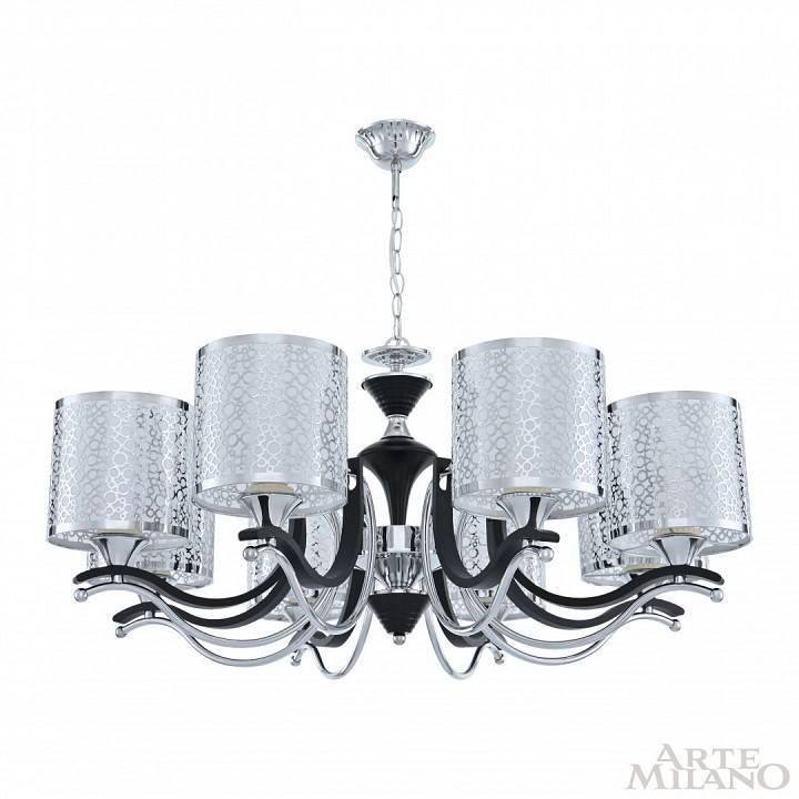 Подвесная люстра Arte Milano Florentia-6787 8 ламп 306787/8 Bk/Ni