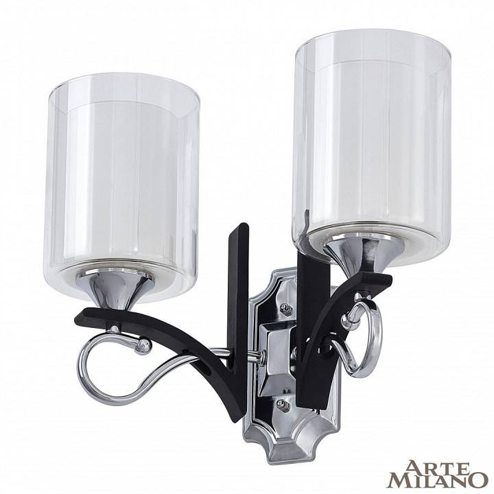 Бра Arte Milano Florentia 9167 2 лампы 309167/2W Bk/Ni