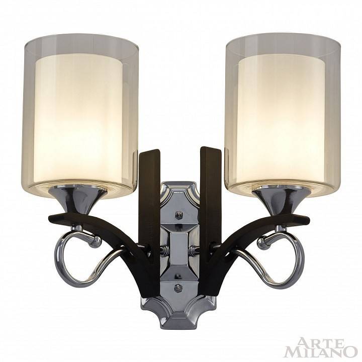 Бра Arte Milano Florentia 9167 2 лампы 309167/2W Bk/Ni