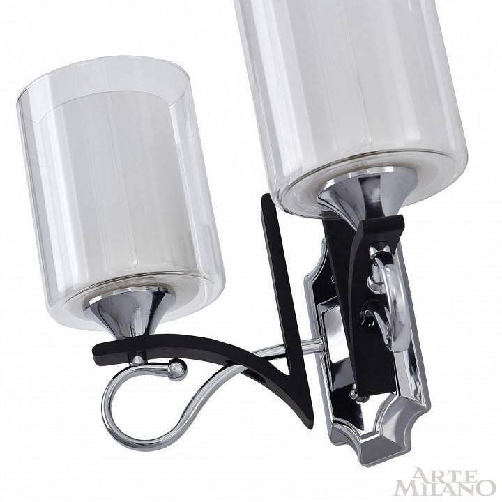 Бра Arte Milano Florentia 9167 2 лампы 309167/2W Bk/Ni