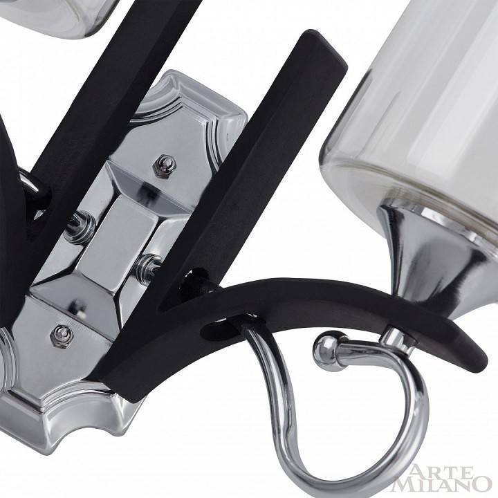 Бра Arte Milano Florentia 9167 2 лампы 309167/2W Bk/Ni