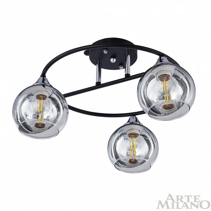 Потолочная люстра Arte Milano AMALFI 3 лампы 322403/3 BK+CR