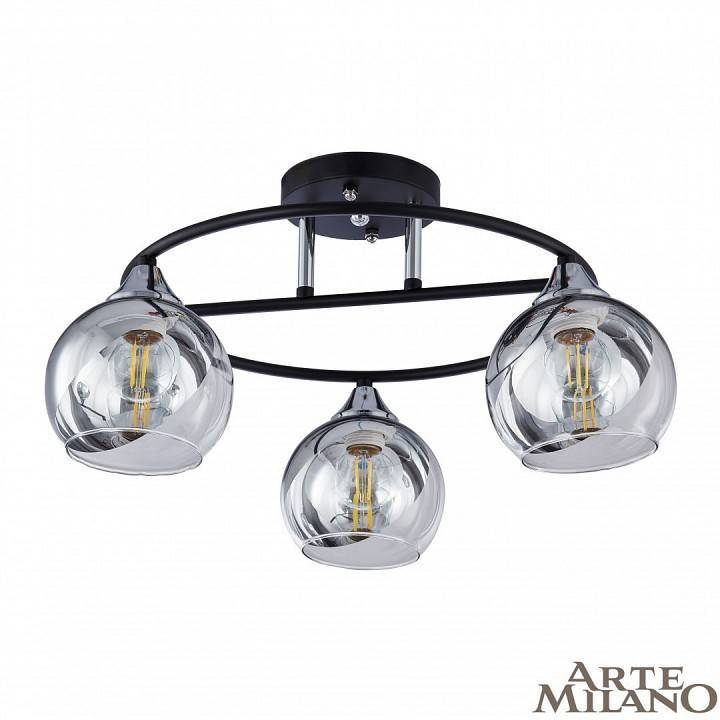 Потолочная люстра Arte Milano AMALFI 3 лампы 322403/3 BK+CR