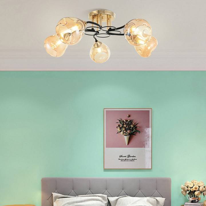 Потолочная люстра Arte Milano AMALFI 5 ламп 324106/5 FG+BK