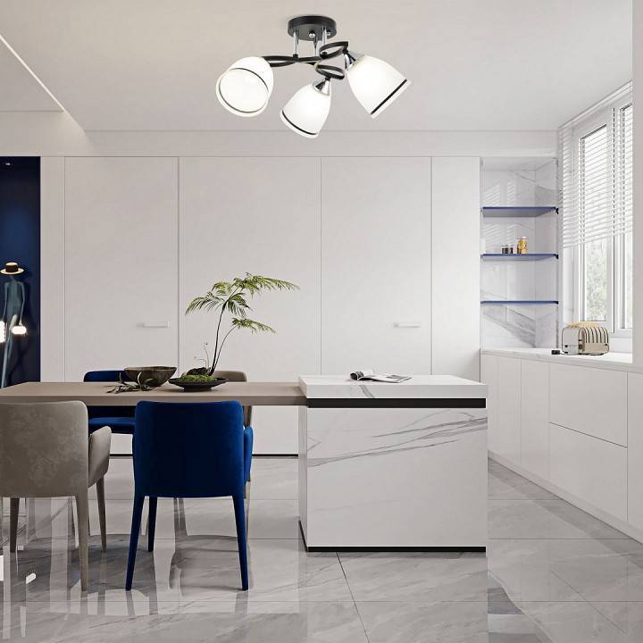 Потолочная люстра Arte Milano AMALFI 3 лампы 325885/3A BK+CR