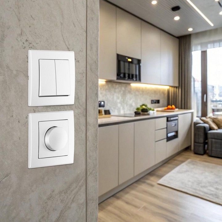 Выключатель двухклавишный Arte Milano SET06-1 SET06-1-30-2 silver