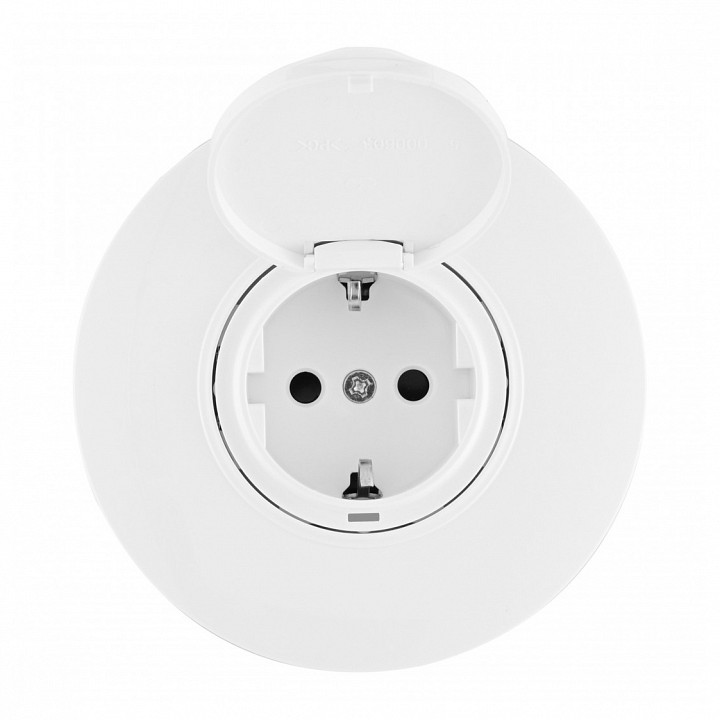 Розетка с заземлением и шторкой, с крышкой Arte Milano SET08-1 SET08-1-41-1 white