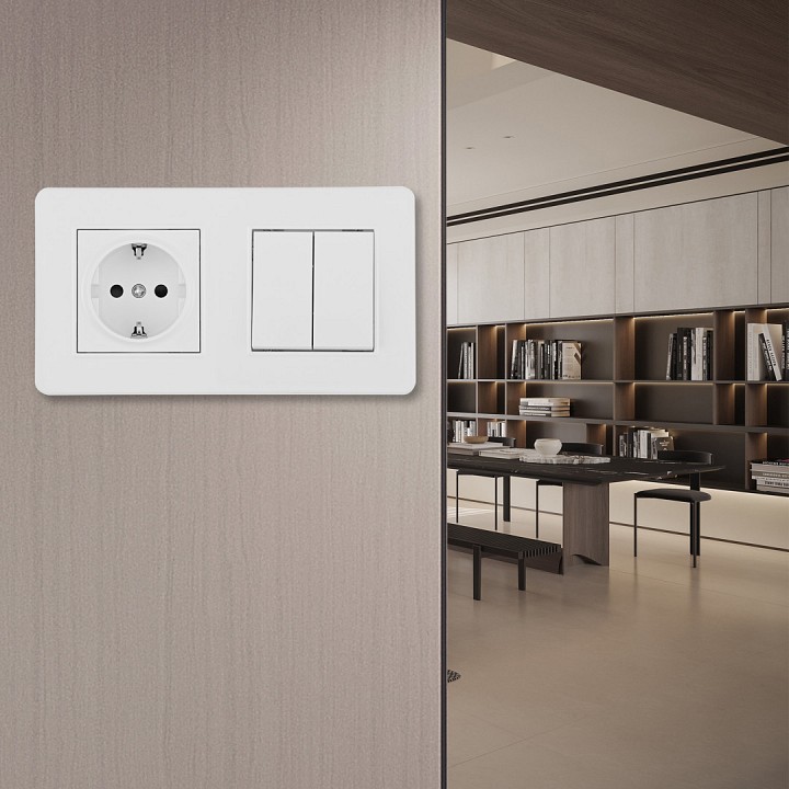 Блок с выключателями двухклавишными Arte Milano SET16-2 SET16-2-40-1-30-2 white