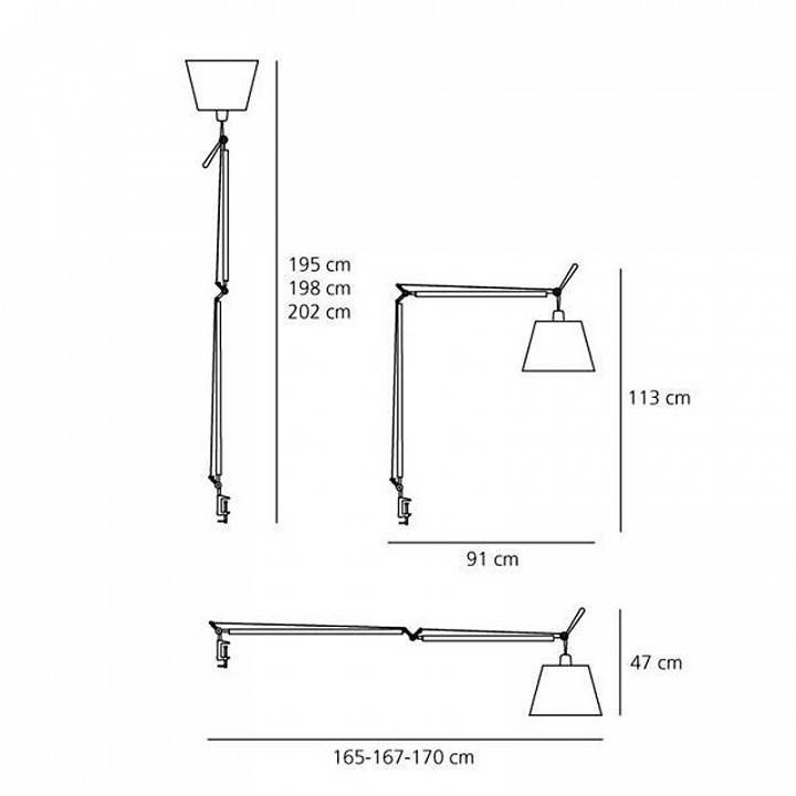 Основание для торшера Artemide Tolomeo Mega 0778010A