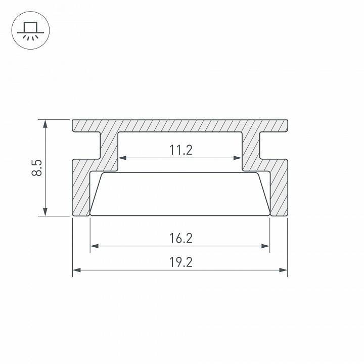 Профиль для плинтусов Arlight HR-2000 ANOD 019190