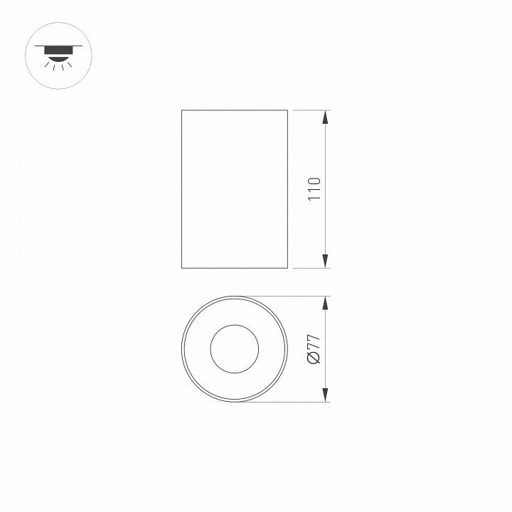 Накладной светильник Arlight PLURIO-R100-12W Warm3000 12 Вт 3000 К черный 030262