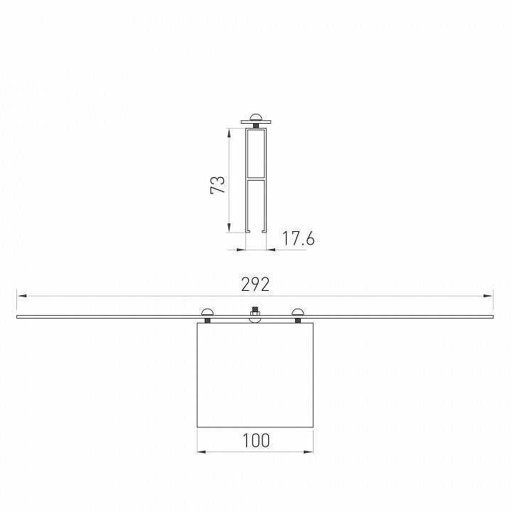 Фиксатор основания в профиле Arlight LINEAIR FLAT 030293