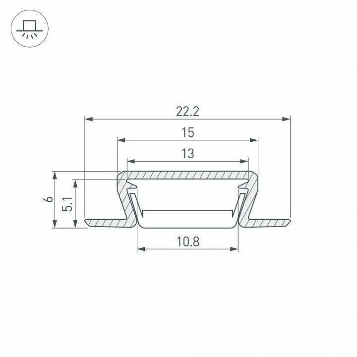 Профиль встраиваемый Arlight MIC 040720