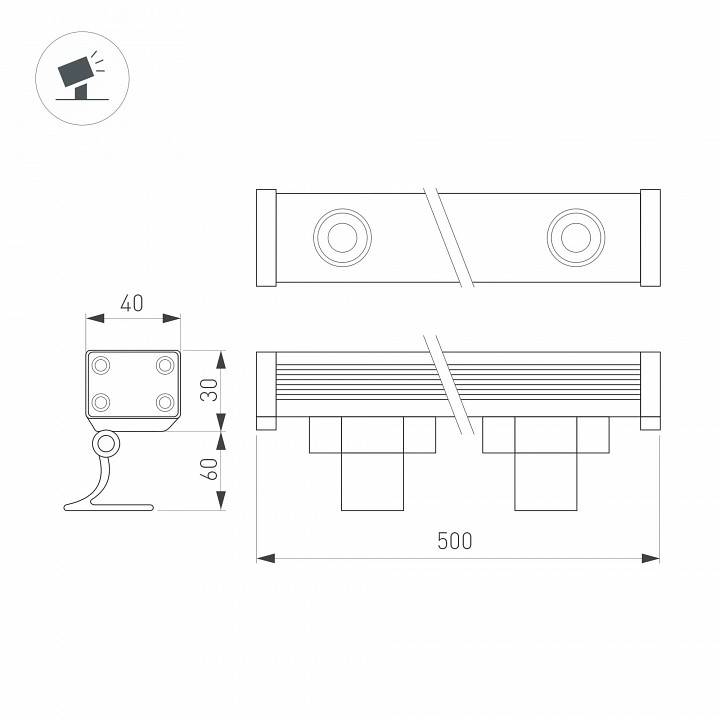 Настенный прожектор Arlight AR-LINE 042175