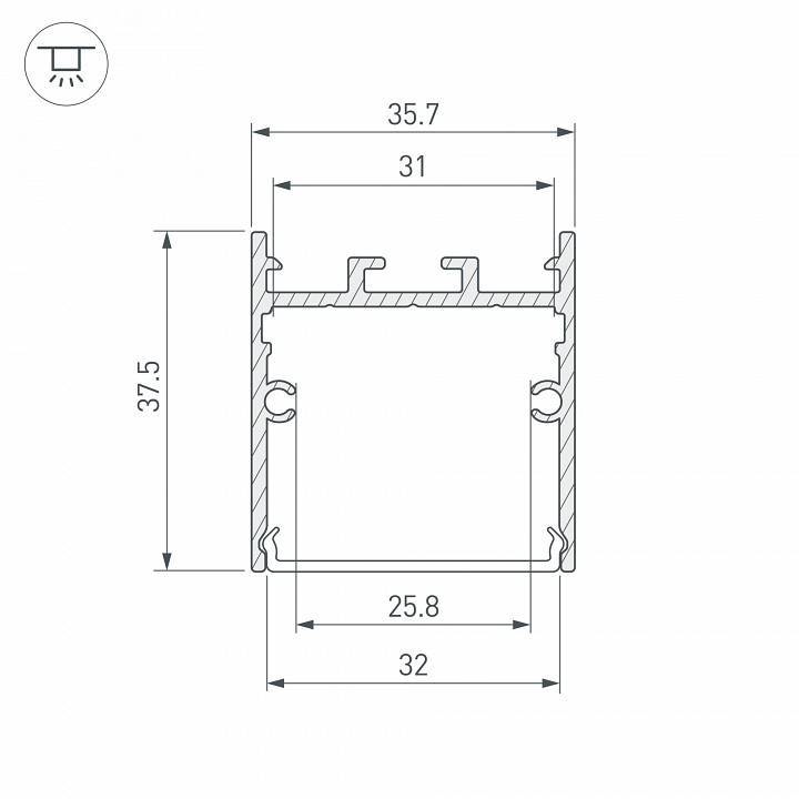 Профиль накладной Arlight LINE 043975(1)