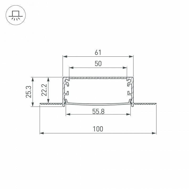 Профиль встраиваемый Arlight FANTOM 046410
