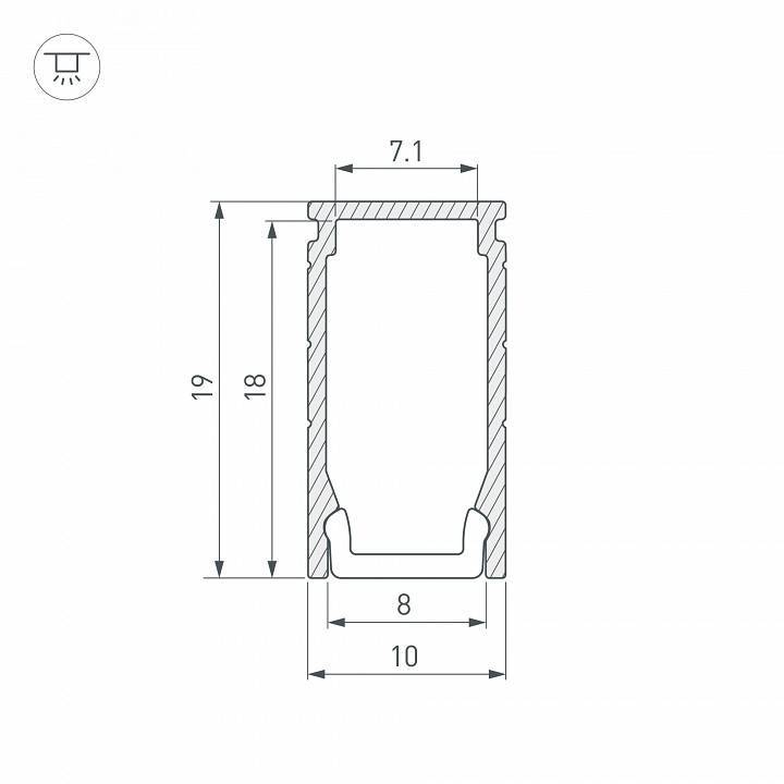 Профиль накладной Arlight LINE 053426