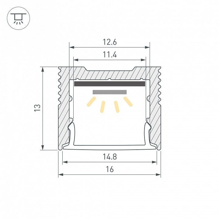 Профиль накладной Arlight SL-SLIM 064820