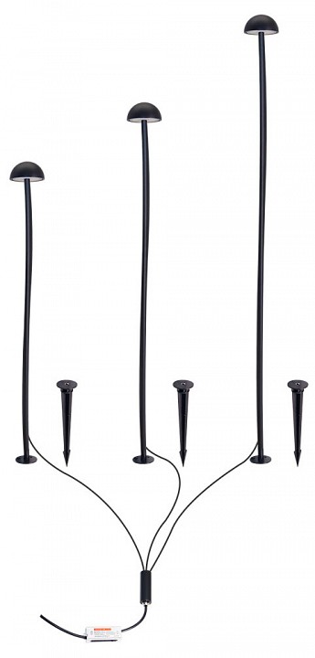 Наземный низкий светильник Arte Lamp MOTUS A1081PA-3BK