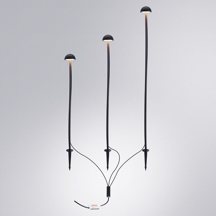Наземный низкий светильник Arte Lamp MOTUS A1081PA-3BK