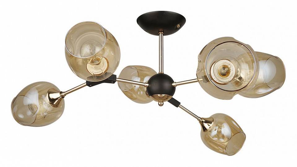 Люстра на штанге Arte Lamp Seppia 6 ламп A4211PL-6BK