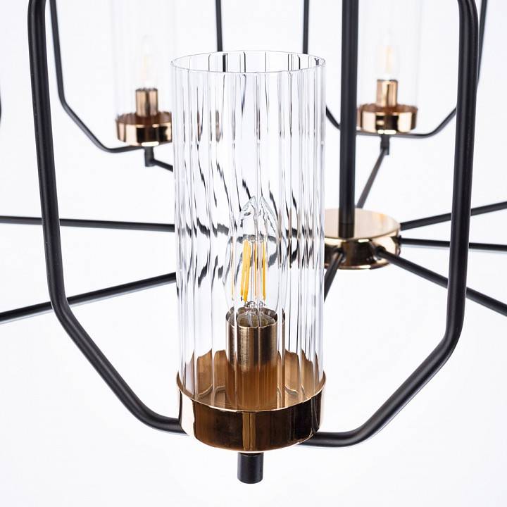 Люстра на штанге Arte Lamp Celaeno 8 ламп A7004PL-8BK