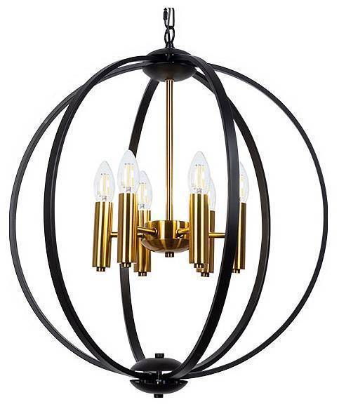 Подвесная люстра Arte Lamp Castula 6 ламп A7013SP-6BK