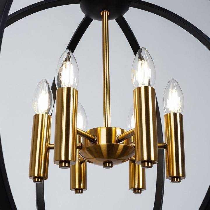 Подвесная люстра Arte Lamp Castula 6 ламп A7013SP-6BK