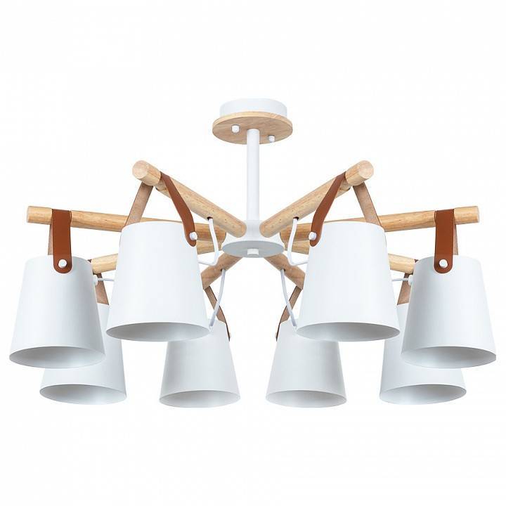 Люстра на штанге Arte Lamp Thomas 8 ламп белая A7032PL-8WH