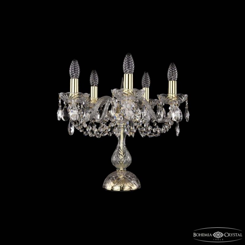Настольная лампа декоративная Bohemia Ivele Crystal 1402 1402L/5/141-39 G