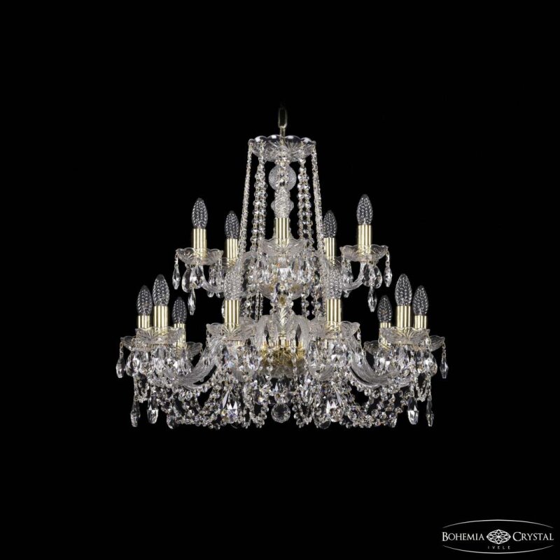Подвесная люстра Bohemia Ivele Crystal 1402 1402/10+5/240/2d G