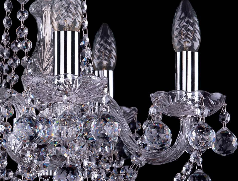 Подвесная люстра Bohemia Ivele Crystal 1402 1402/5/141/Ni/Balls