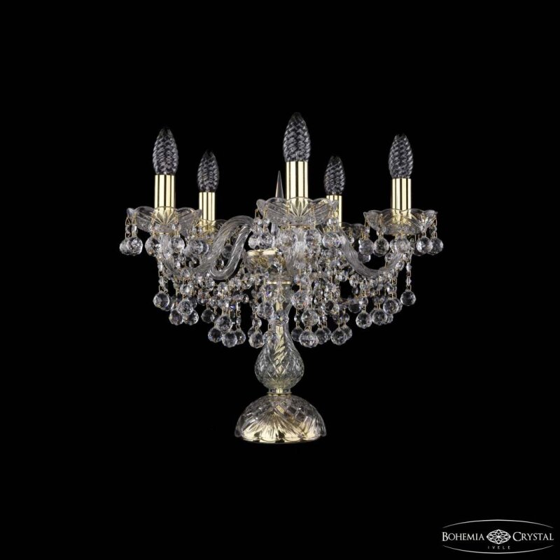 Настольная лампа декоративная Bohemia Ivele Crystal 1409 1409L/5/141-39 G