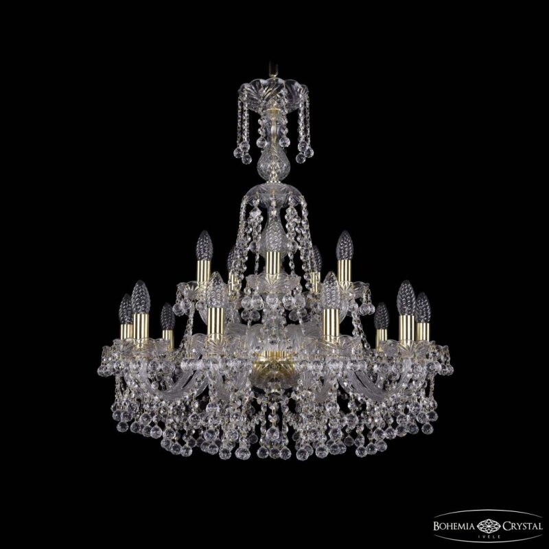 Подвесная люстра Bohemia Ivele Crystal 1409 1409/10+5/240/XL-77 G