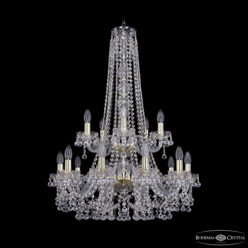 Подвесная люстра Bohemia Ivele Crystal 1409 1409/10+5/240/h-91/2d G