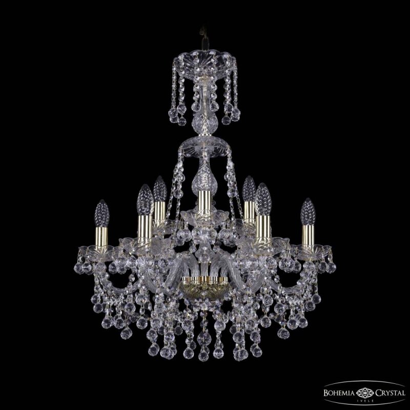 Подвесная люстра Bohemia Ivele Crystal 1409 1409/6+3/195/XL-68 G