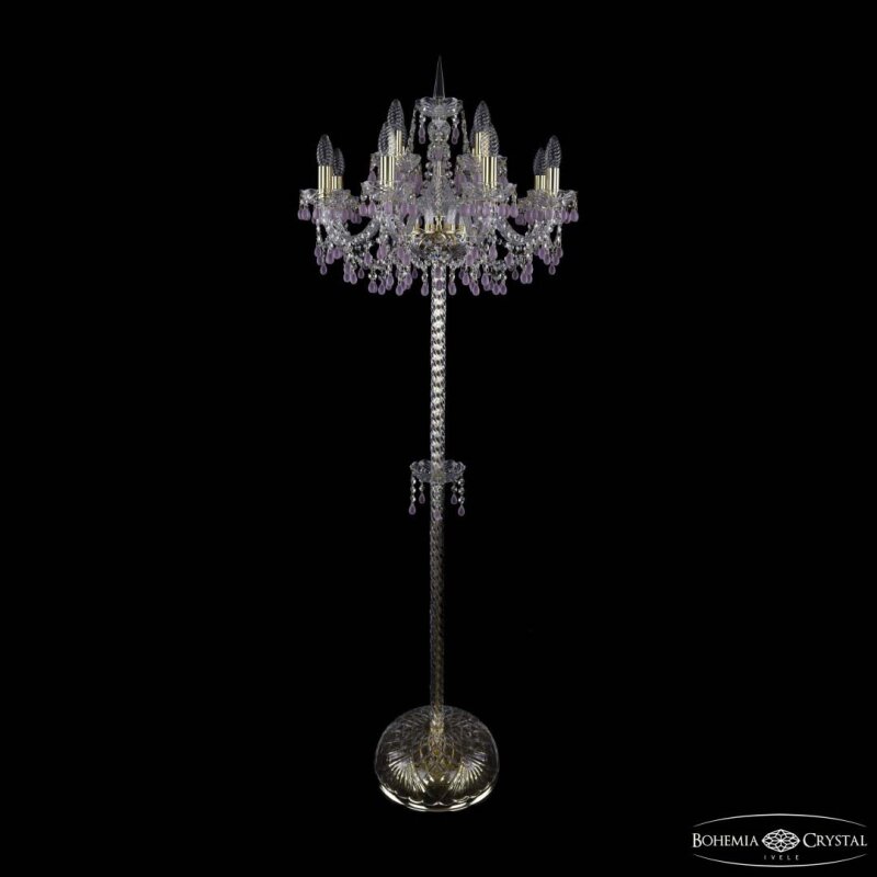 Торшер Bohemia Ivele Crystal 1410 1410T2/8+4/195-165 G V7010