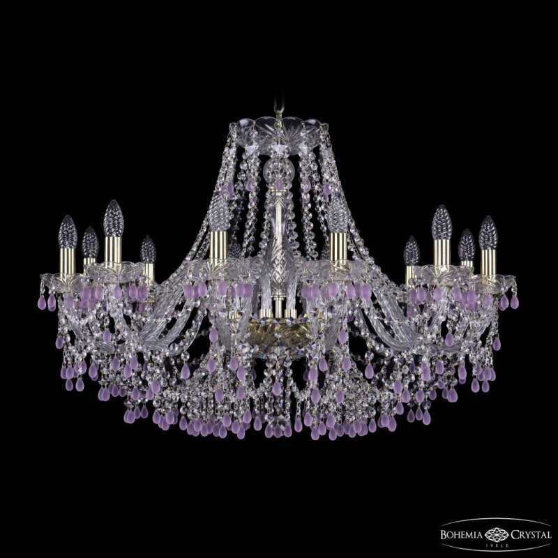 Подвесная люстра Bohemia Ivele Crystal 1410 1410/12/300 G V7010