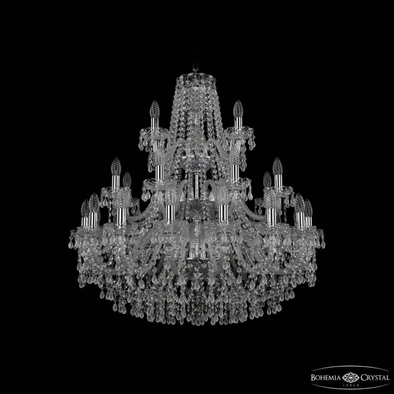 Подвесная люстра Bohemia Ivele Crystal 1410 1410/16+8+4/300/3d Ni V0300