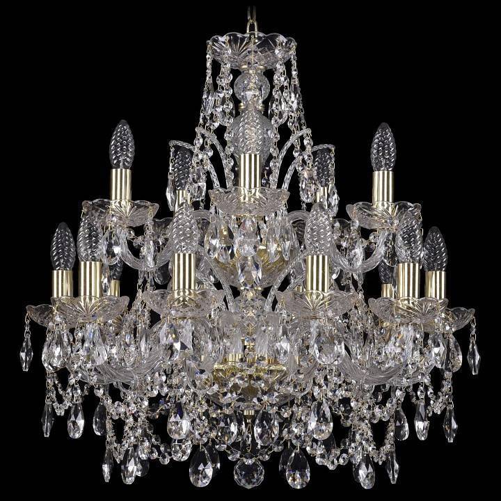 Подвесная люстра Bohemia Ivele Crystal 1411 1411/10+5/195/2d/G