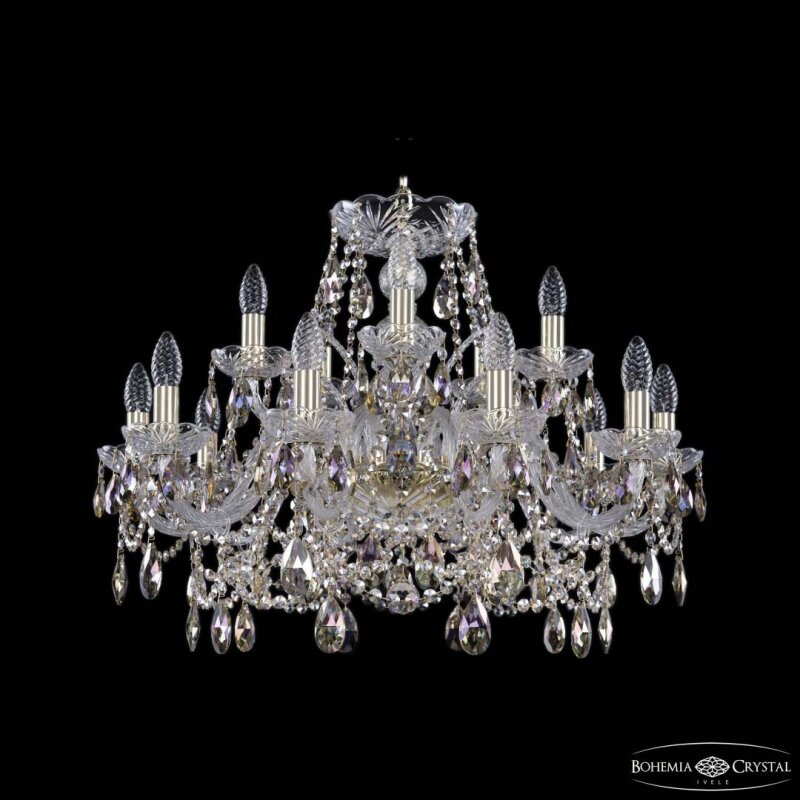Подвесная люстра Bohemia Ivele Crystal 1411 1411/10+5/240 G R801