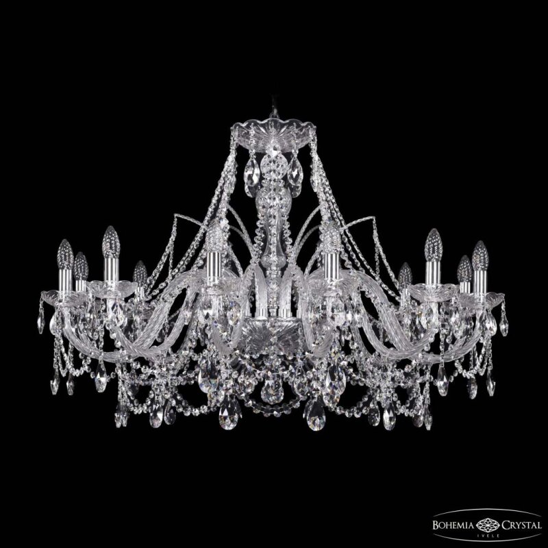 Подвесная люстра Bohemia Ivele Crystal 1411 1411/12/360 Ni